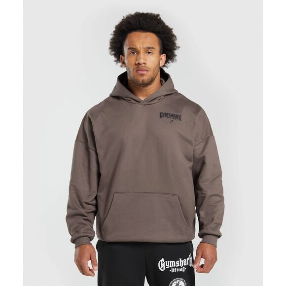 Gymshark Men's Committed to the Craft Hoodie, Dusty Brown, Size M - Picture 2 of 11